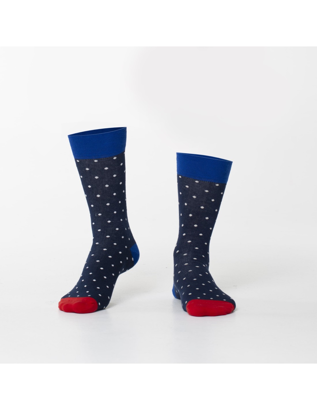 Marineblaue Herrensocken mit Punkten SM35 – Online-Shop – Boutique